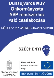 Dunaújváros Megyei Jogú Város Önkormányzata ASP rendszerhez való csatlakozása