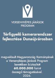 Térfigyelő kamerarendszer fejlesztése Dunaújvárosban