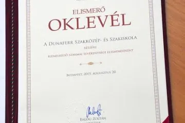 Hírkép: Minisztériumi elismerés a Dunaferr iskolának