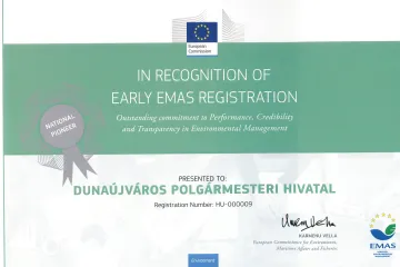 Hírkép: Elismerő Oklevél a Polgármesteri Hivatalunk részére