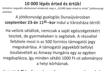 Hírkép: 10 000 lépés érted és értük!