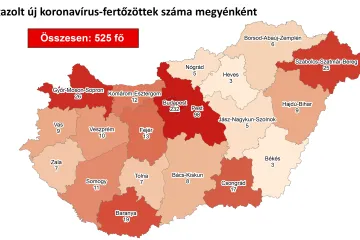 Hírkép: Koronavírus: közzétette a kormányzat a megyei adatokat