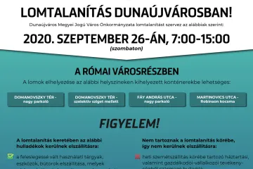 Hírkép: Szombaton lomtalanítás lesz a Római városrészben
