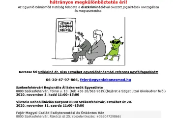 Hírkép: Az Egyenlő Bánásmód Hatóság Tájékoztatása- 2020. november