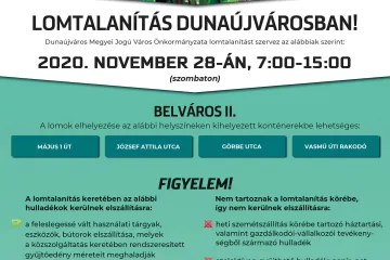 Hírkép: Szombaton is lesz lomtalanítás, ezúttal a Belváros II. városrészben 