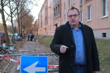 Hírkép: Járdafelújítás a Táncsics Mihály utcában 