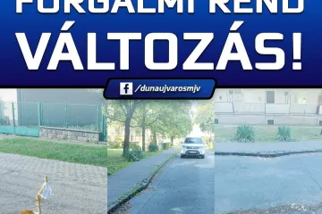 Hírkép: Forgalmi rend változás van érvényben 