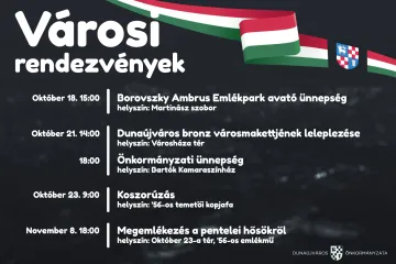 Hírkép: Több városi ünnepség és megemlékezés közeleg, amelyre tisztelettel várjuk a lakókat