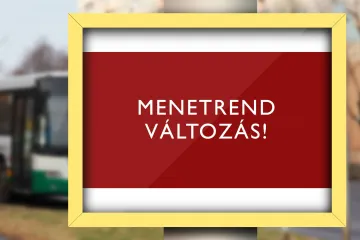 Hírkép: Menetrend változás lesz november 11-től 