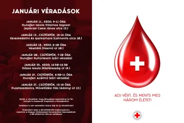 Hírkép: Idén is várják a véradókat - januárban több helyszínen menthetünk életeket