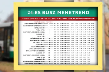 Hírkép: Nyár végéig újra járnak a 24-es helyi buszok