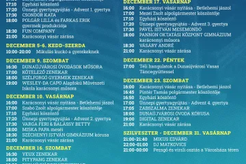 Hírkép: December 3-án nyílik az Adventi Forgatag – meggyullad a hit gyertyája