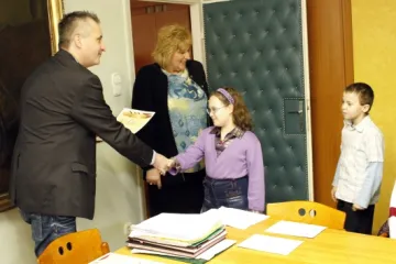 Hírkép: A hónap diákjai a polgármesternél