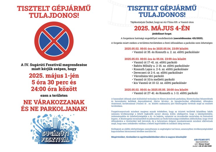 Filmforgatás lesz május 4-én a Vasmű úton!