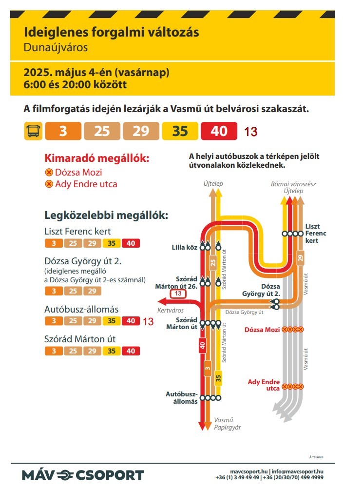 Filmforgatás lesz május 4-én a Vasmű úton!