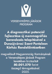 A diagnosztikai potenciál fejlesztése új mammográfiás berendezés telepítésével a Dunaújvárosi Szent Pantaleon Kórház Rendelőintézetben