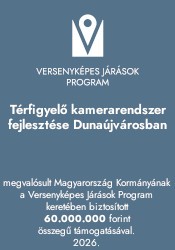 Térfigyelő kamerarendszer fejlesztése Dunaújvárosban